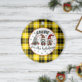 Clan Barclay Dress Modern Tartan Gnome Round Ceramic Ornament YS94 Barclay Dress Modern Tartan Tartan Christmas